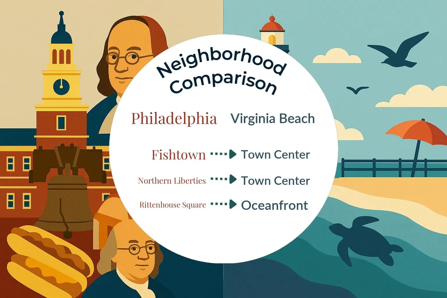 Philadelphia vs Virginia Beach Neighborhood Comparison