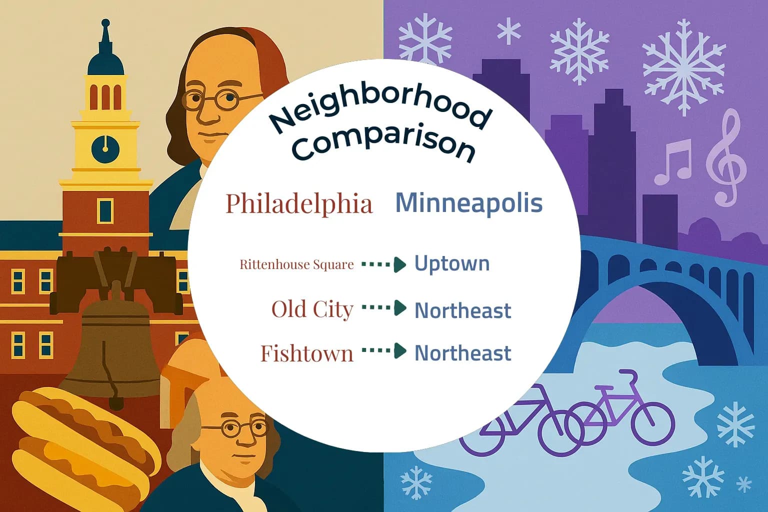 Philadelphia vs Minneapolis Neighborhood Comparison
