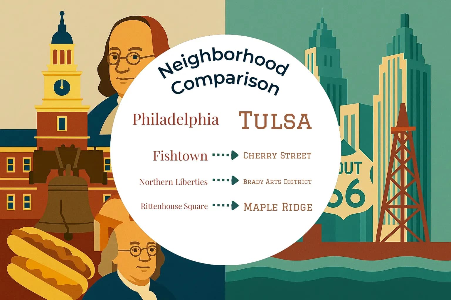 Philadelphia vs Tulsa Neighborhood Comparison