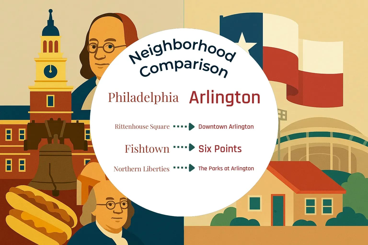 Philadelphia vs Arlington Neighborhood Comparison