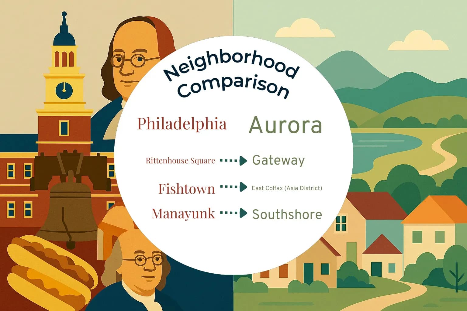 Philadelphia vs Aurora Neighborhood Comparison