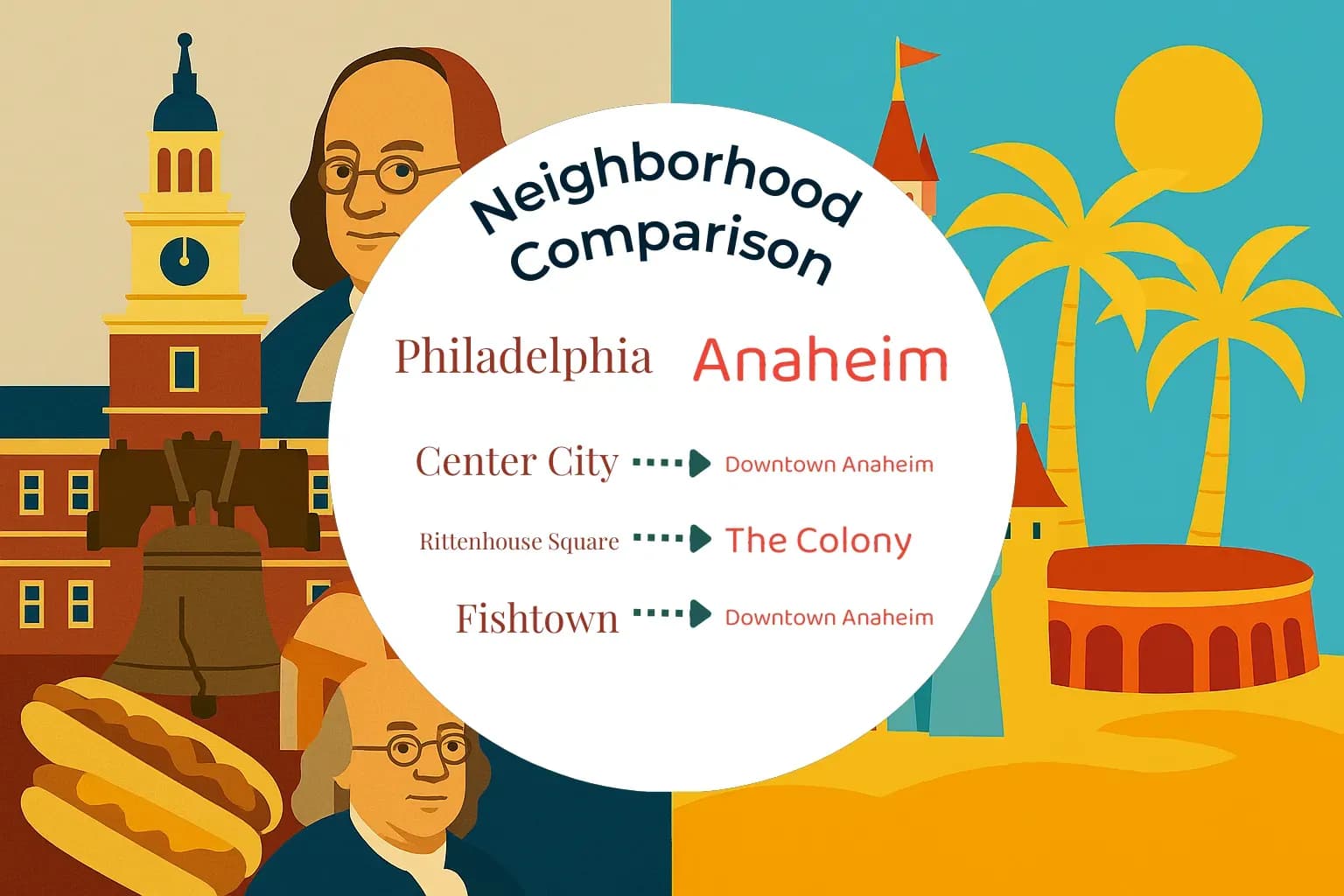 Philadelphia vs Anaheim Neighborhood Comparison