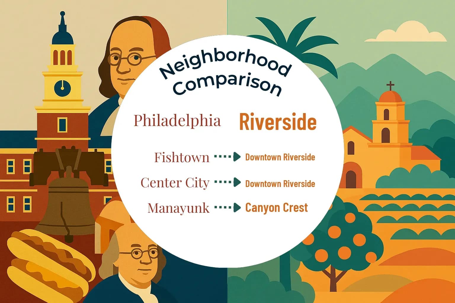 Philadelphia vs Riverside Neighborhood Comparison