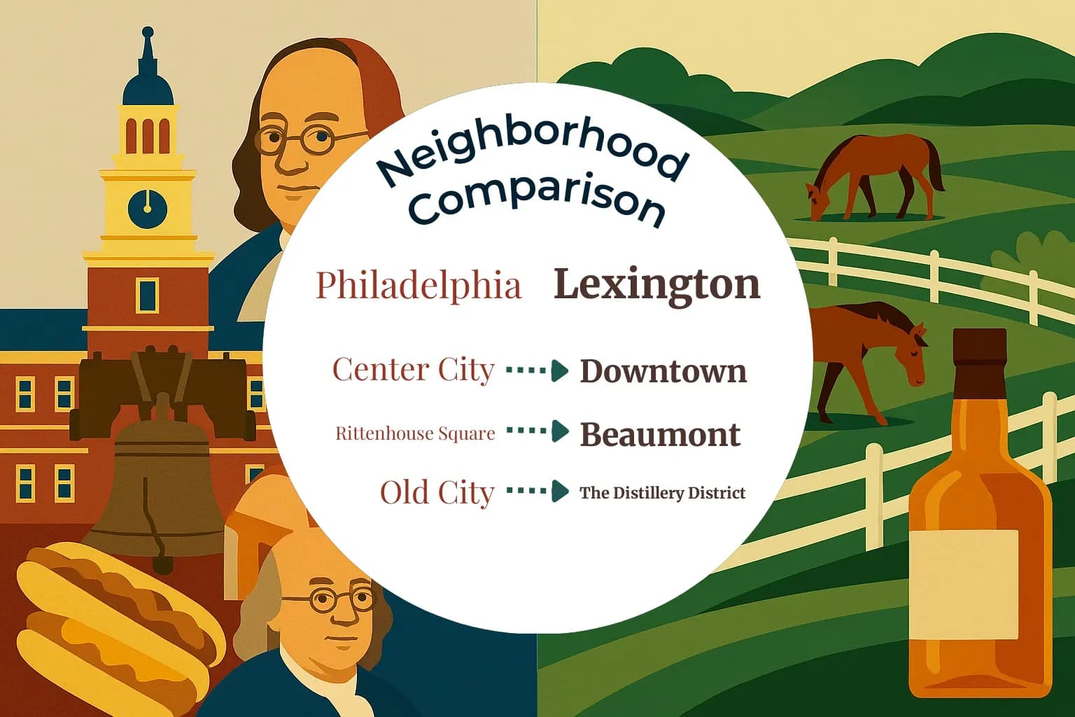 Philadelphia vs Lexington Neighborhood Comparison