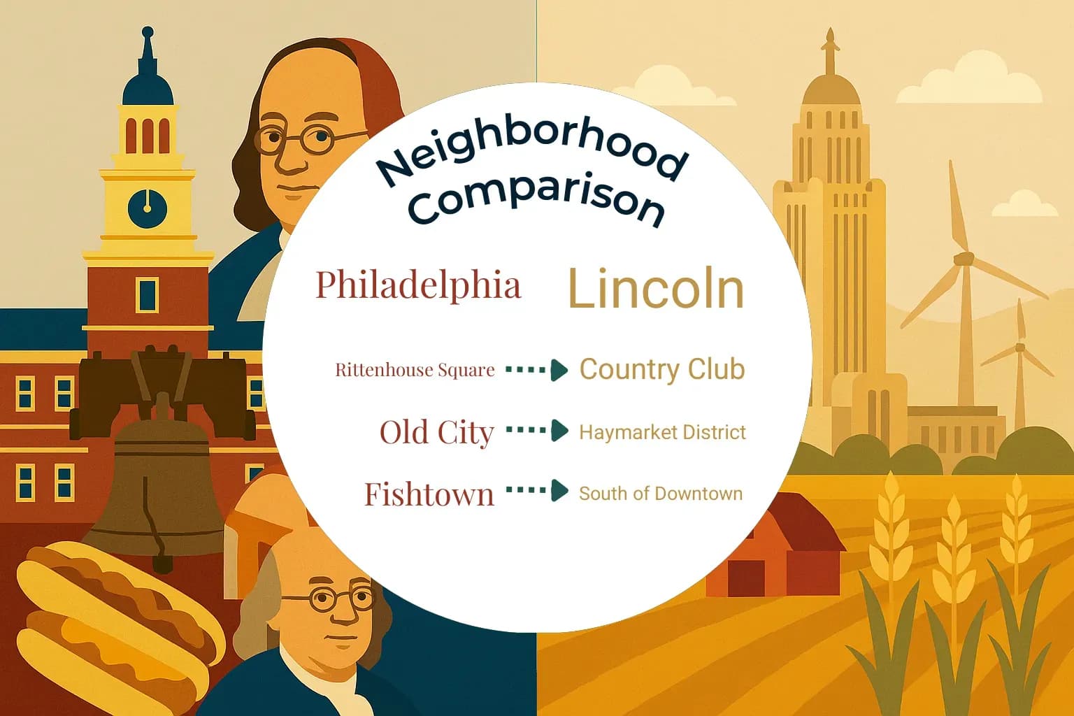Philadelphia vs Lincoln Neighborhood Comparison