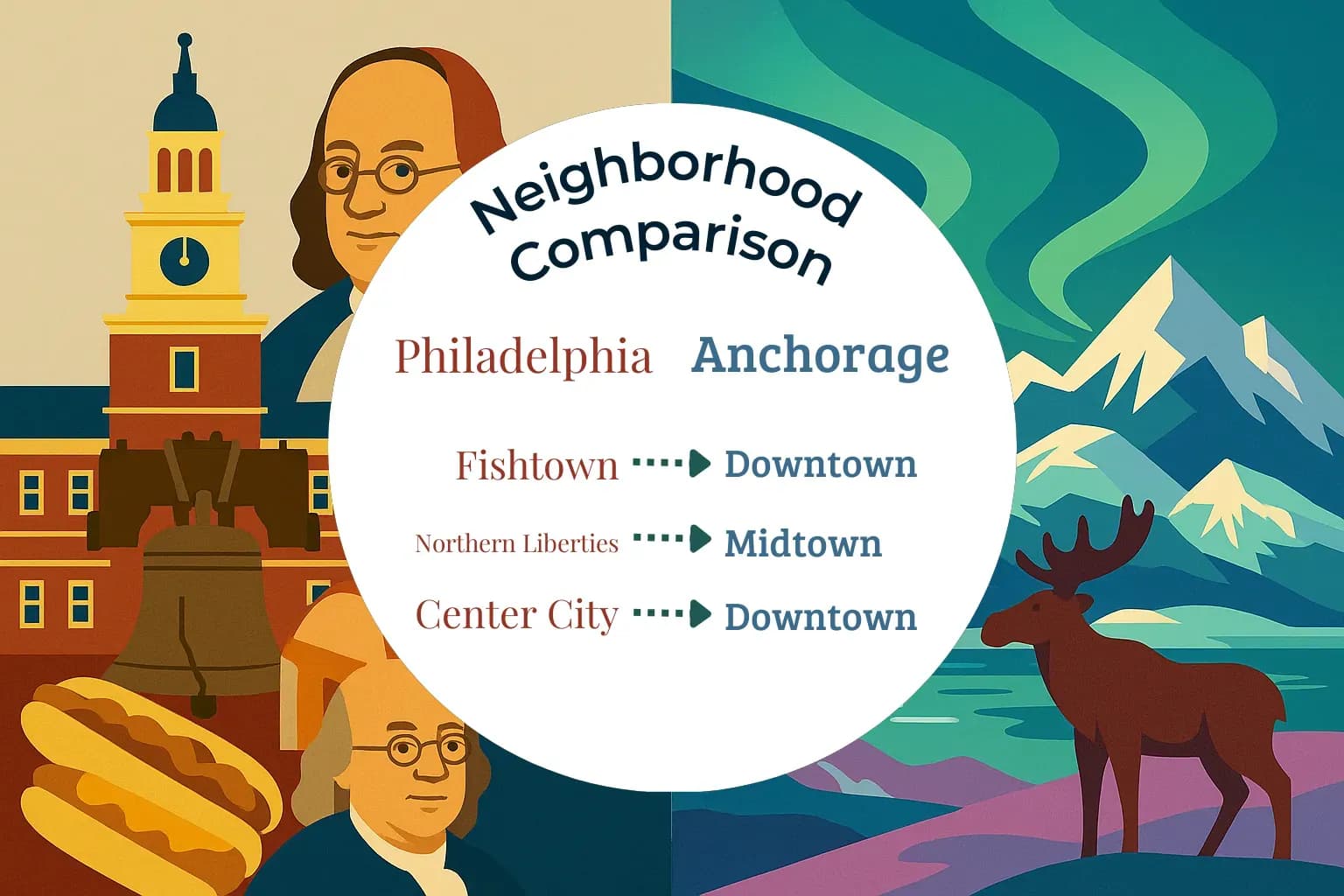 Philadelphia vs Anchorage Neighborhood Comparison