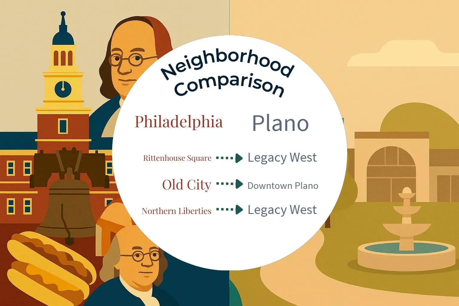 Philadelphia vs Plano Neighborhood Comparison