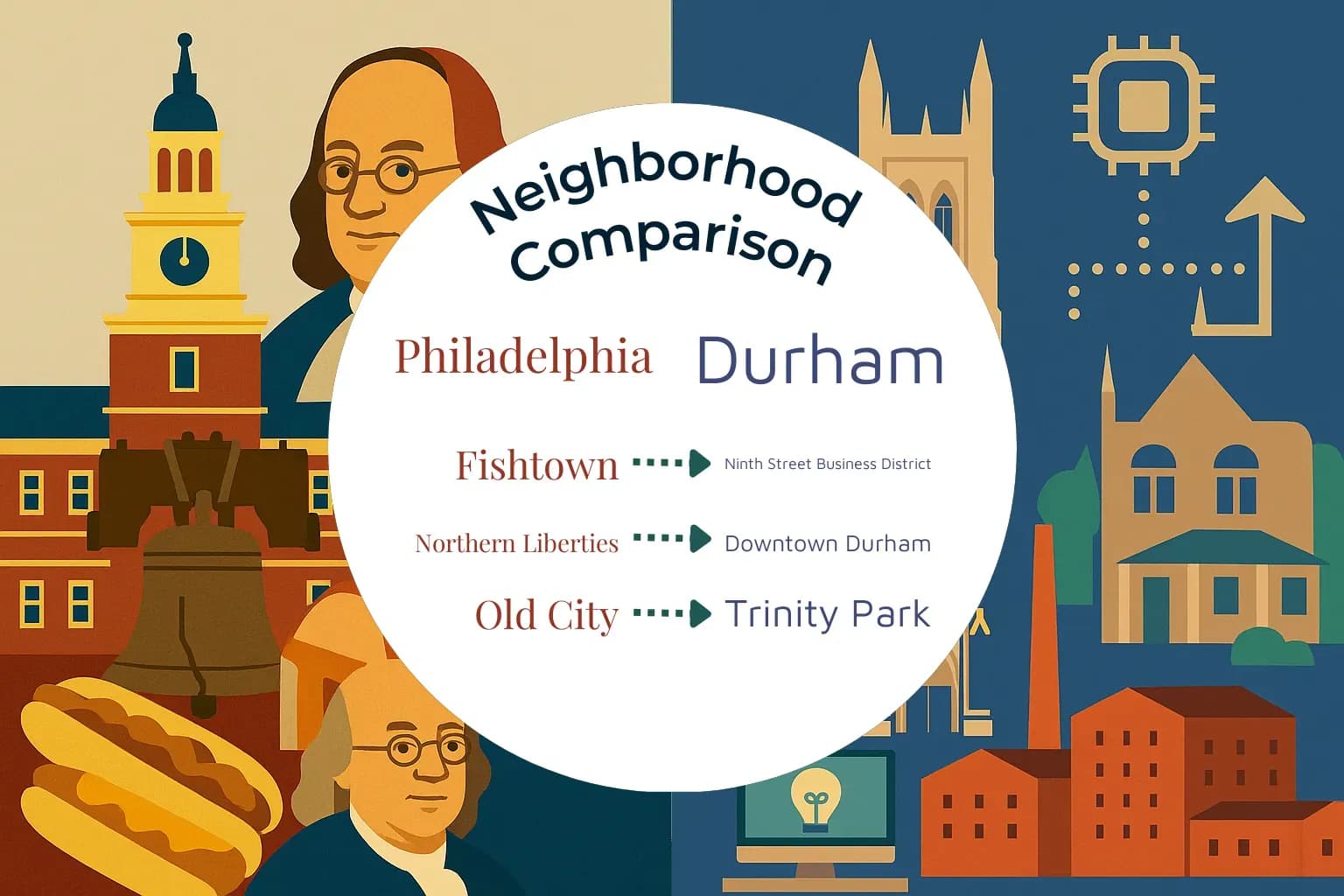 Philadelphia vs Durham Neighborhood Comparison