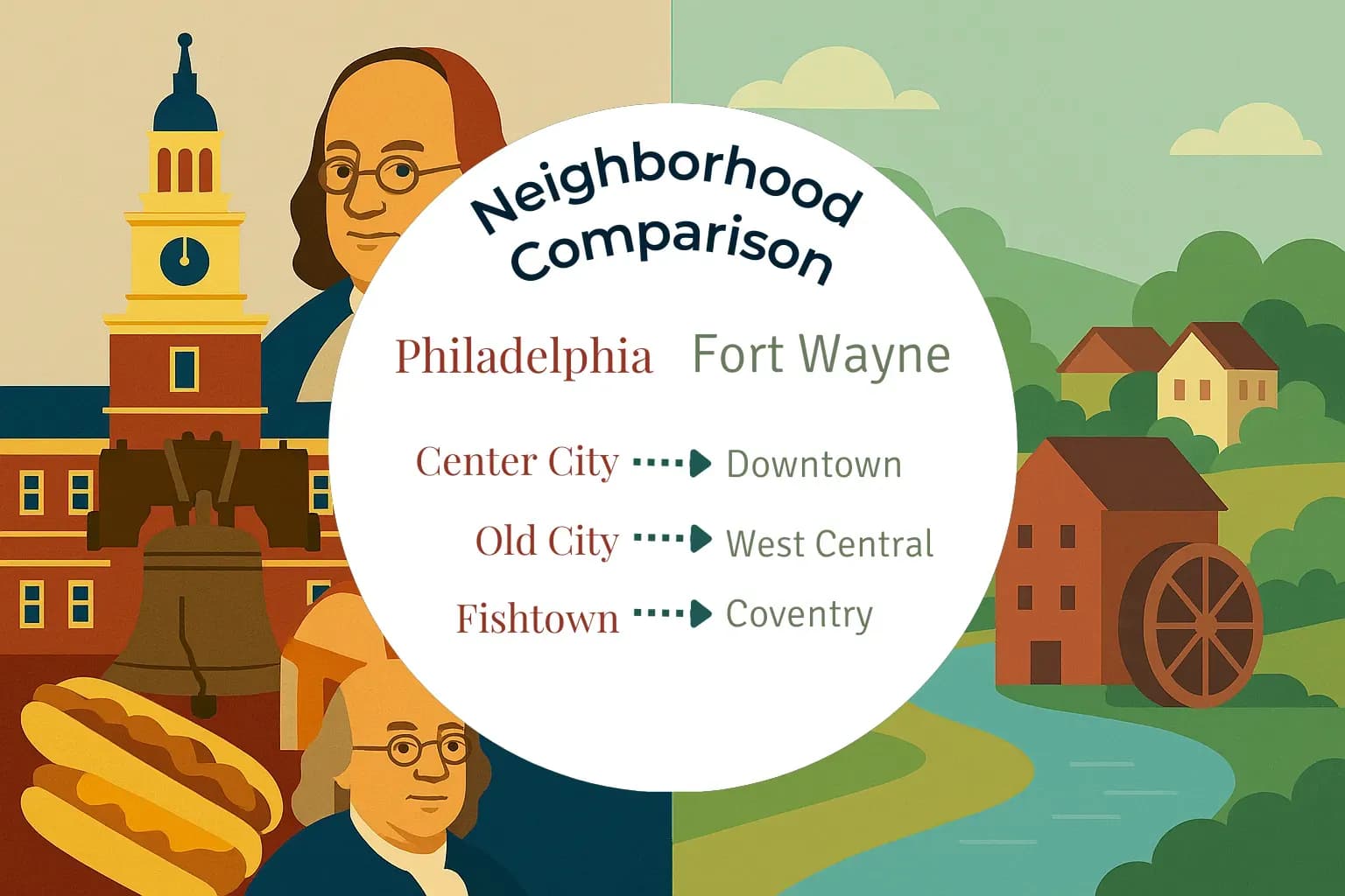 Philadelphia vs Fort Wayne Neighborhood Comparison