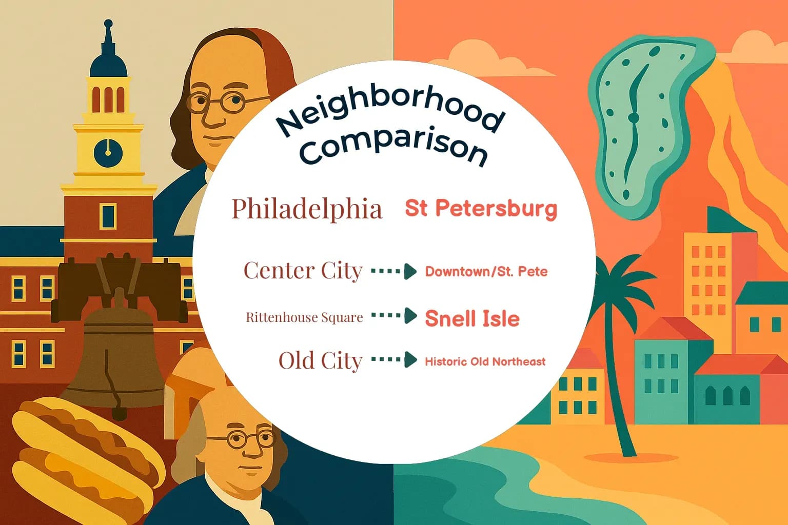 Philadelphia vs St. Petersburg Neighborhood Comparison