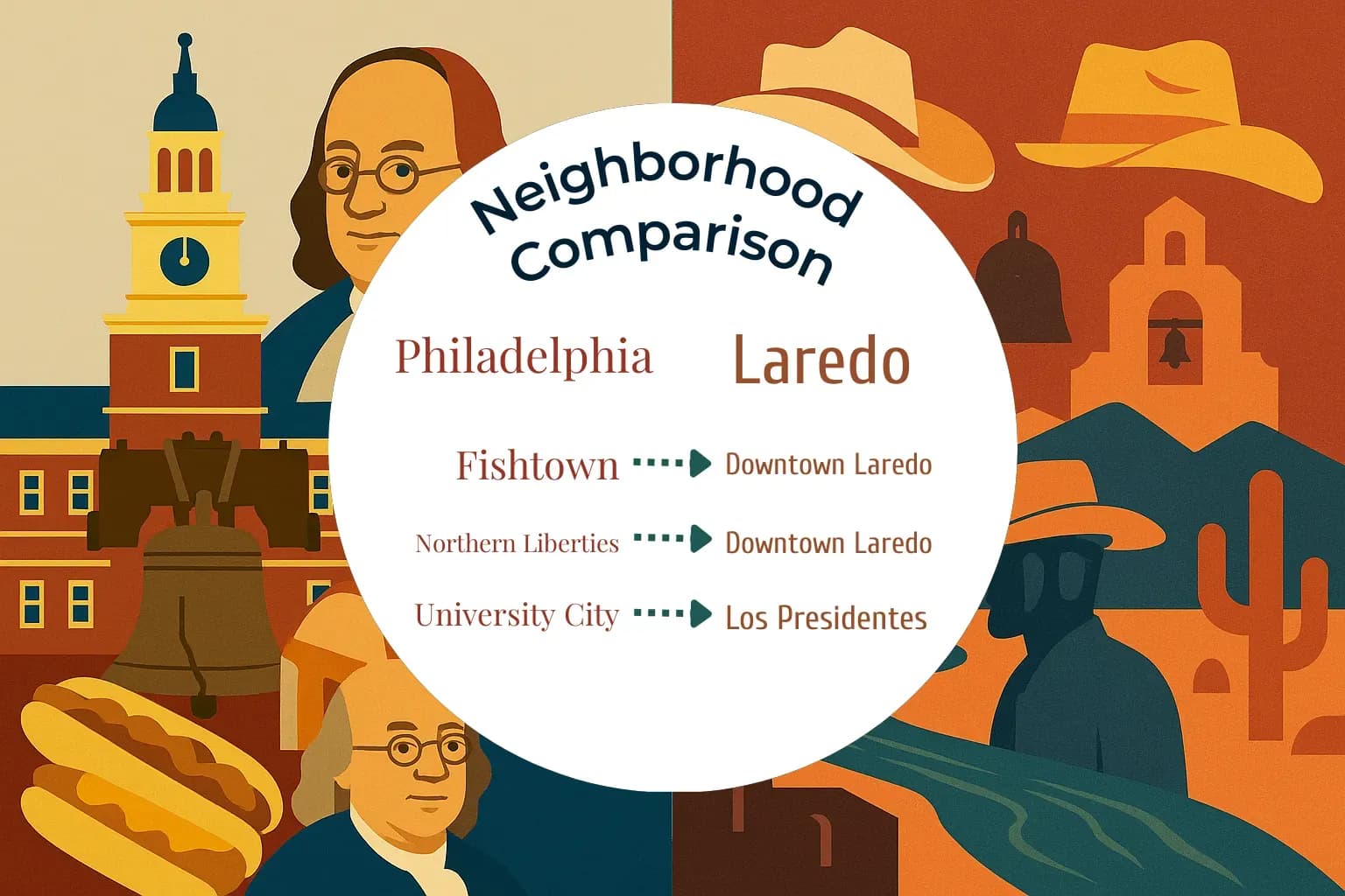 Philadelphia vs Laredo Neighborhood Comparison