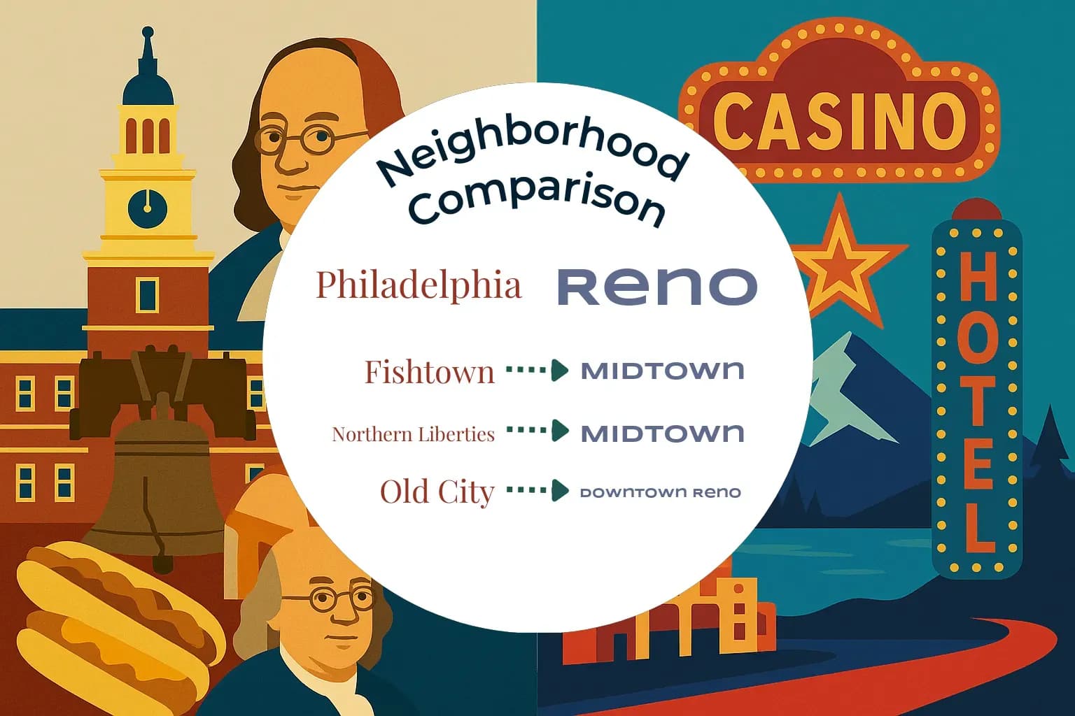 Philadelphia vs Reno Neighborhood Comparison