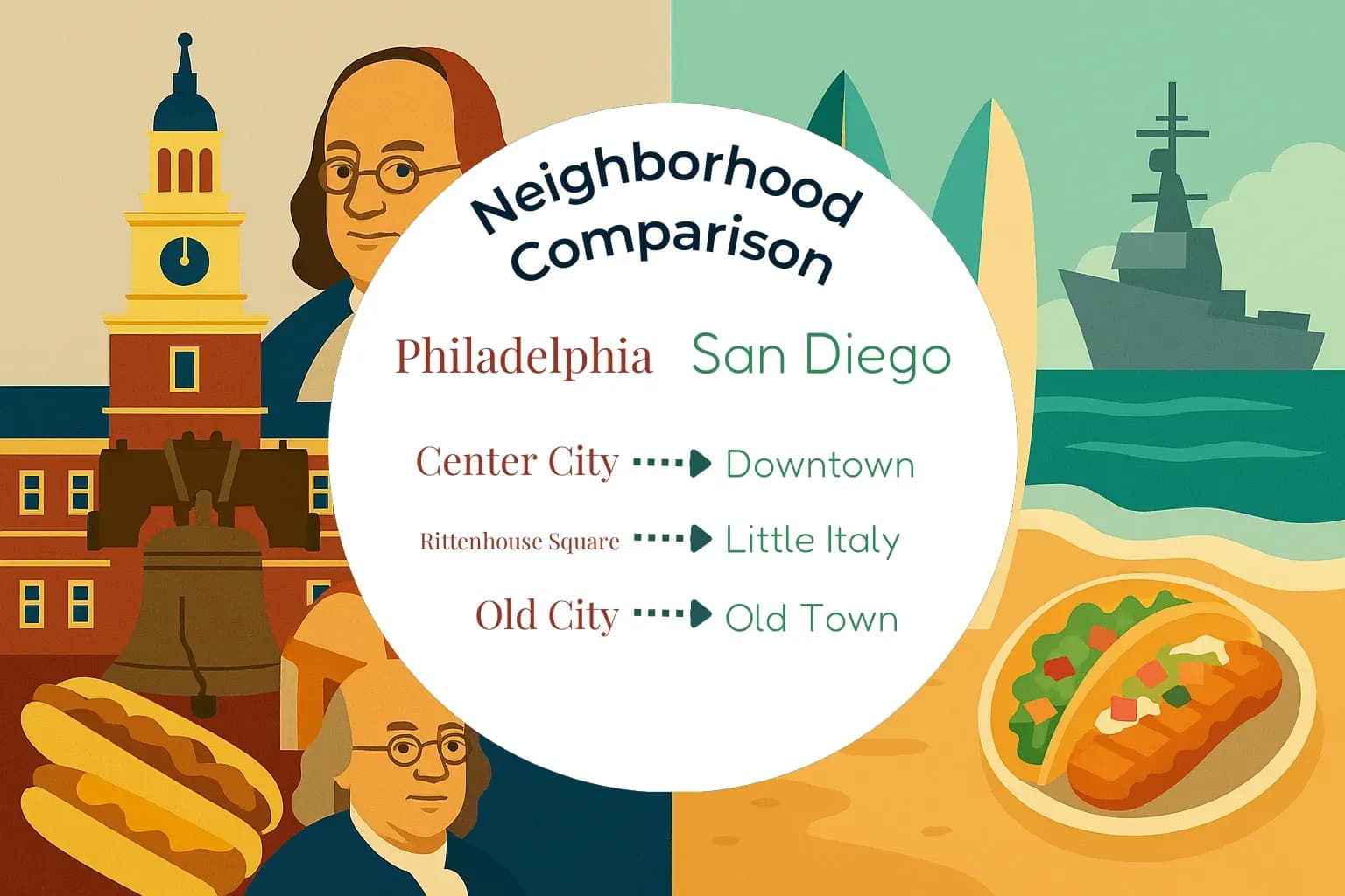 Philadelphia vs San Diego Neighborhood Comparison