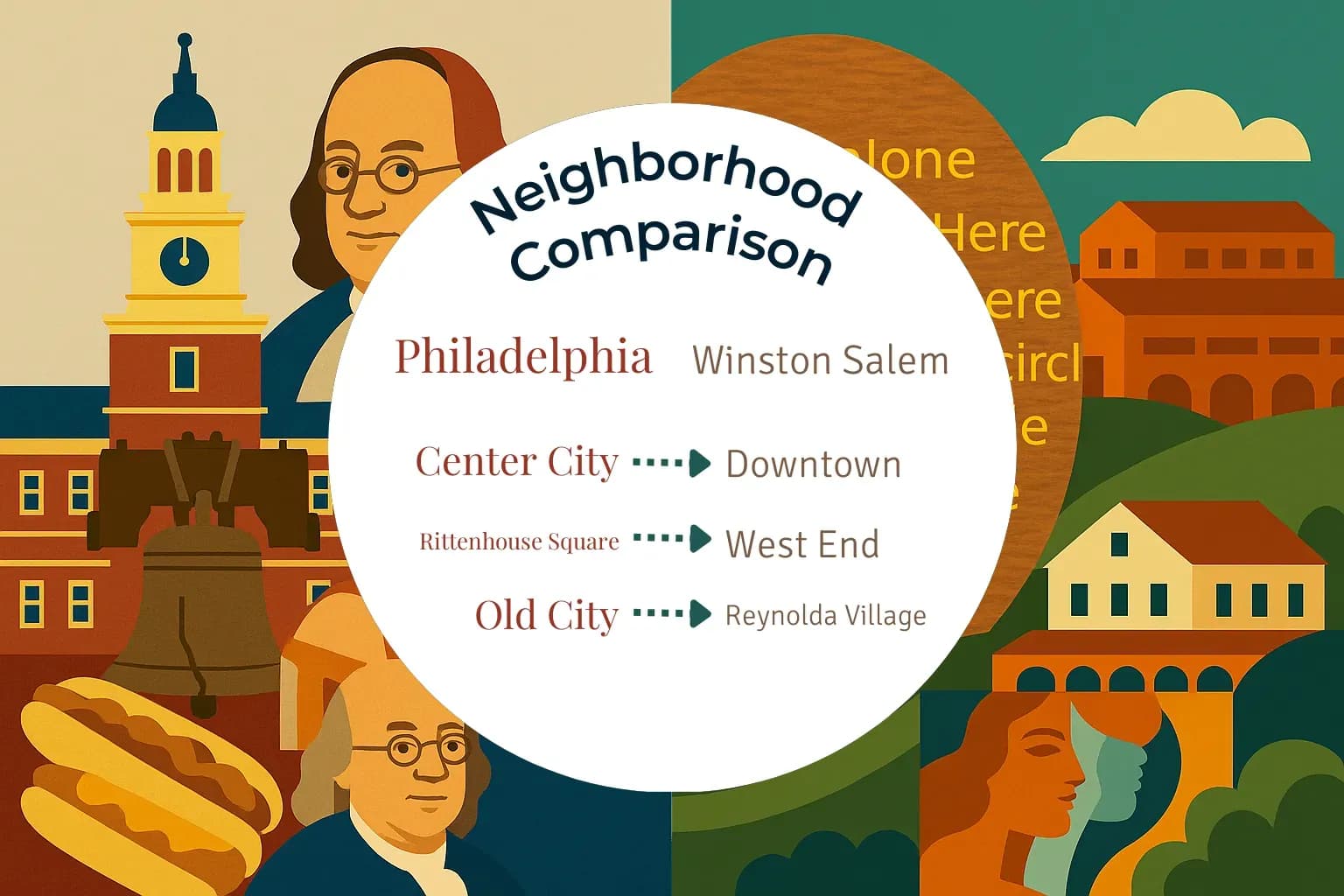 Philadelphia vs Winston Salem Neighborhood Comparison