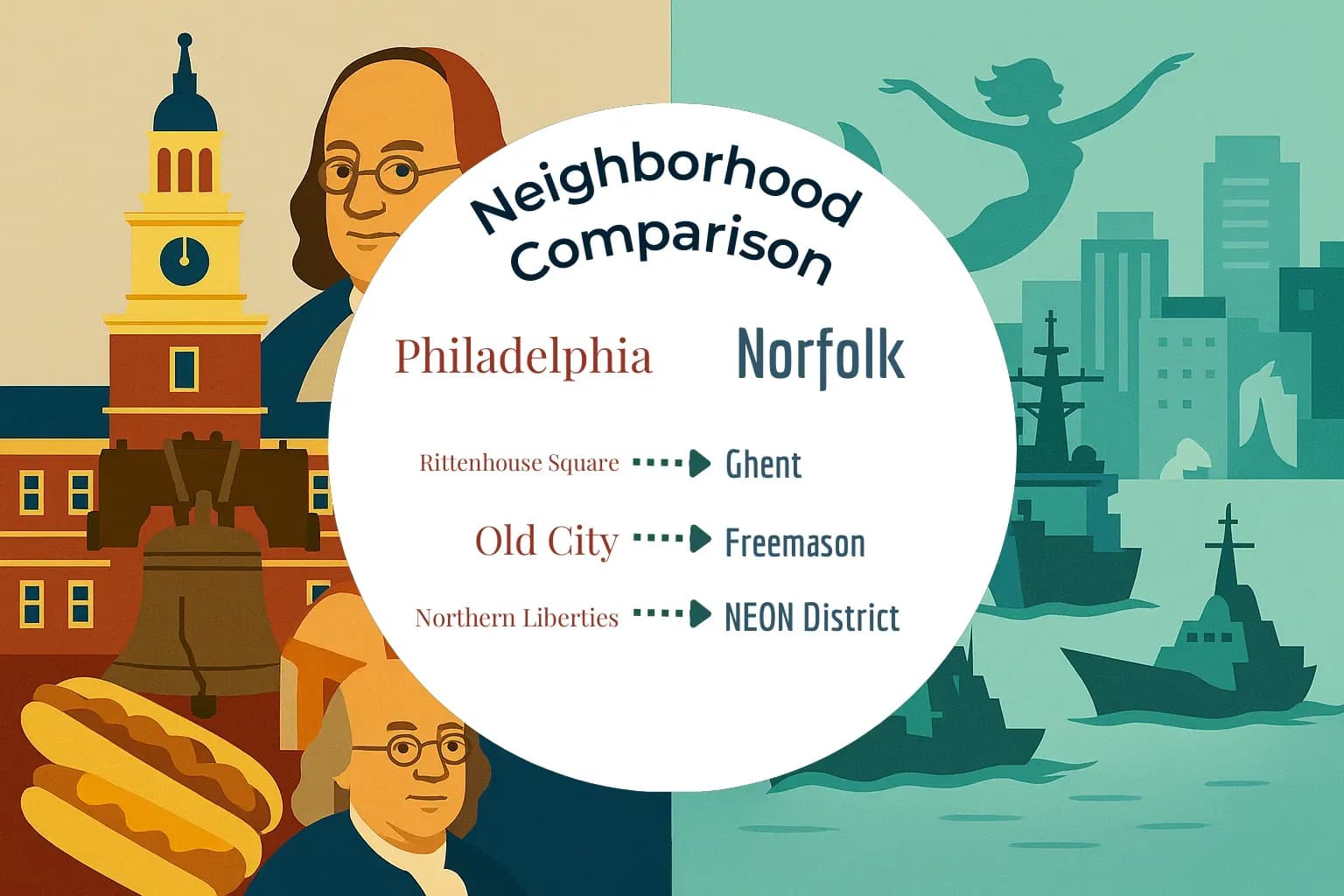 Philadelphia vs Norfolk Neighborhood Comparison