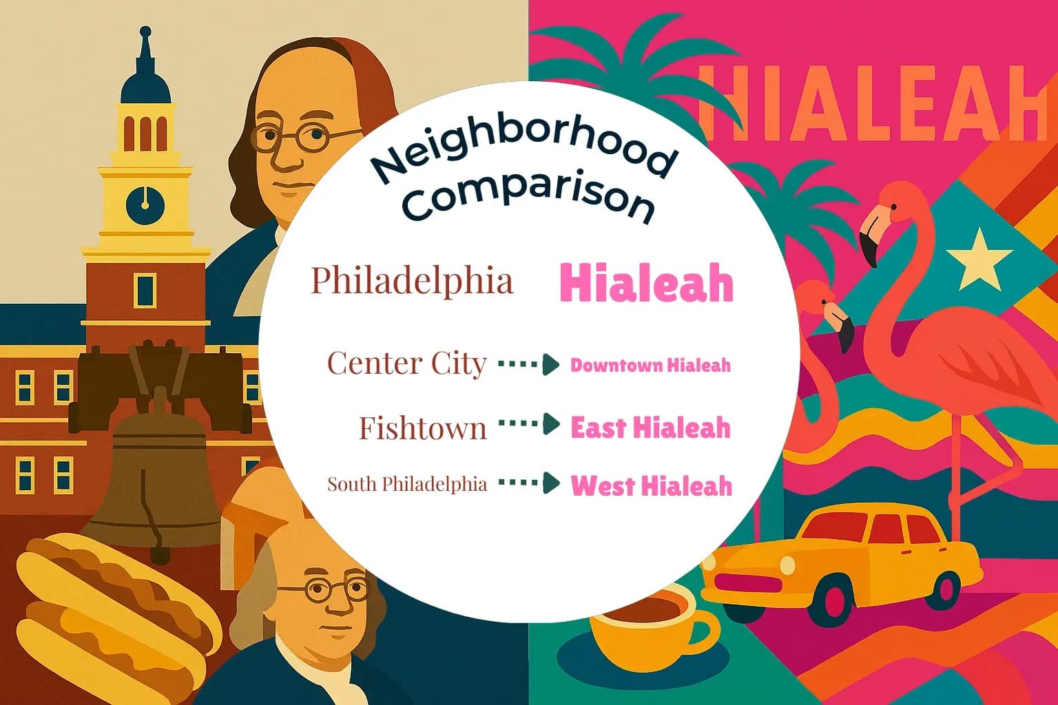 Philadelphia vs Hialeah Neighborhood Comparison