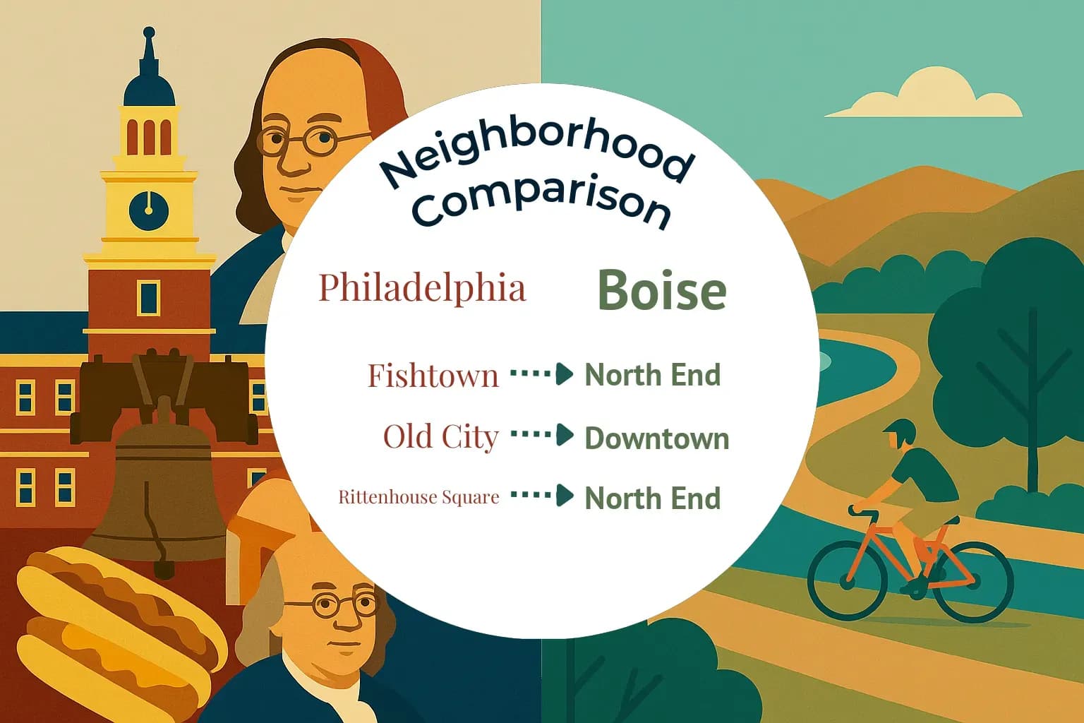 Philadelphia vs Boise Neighborhood Comparison