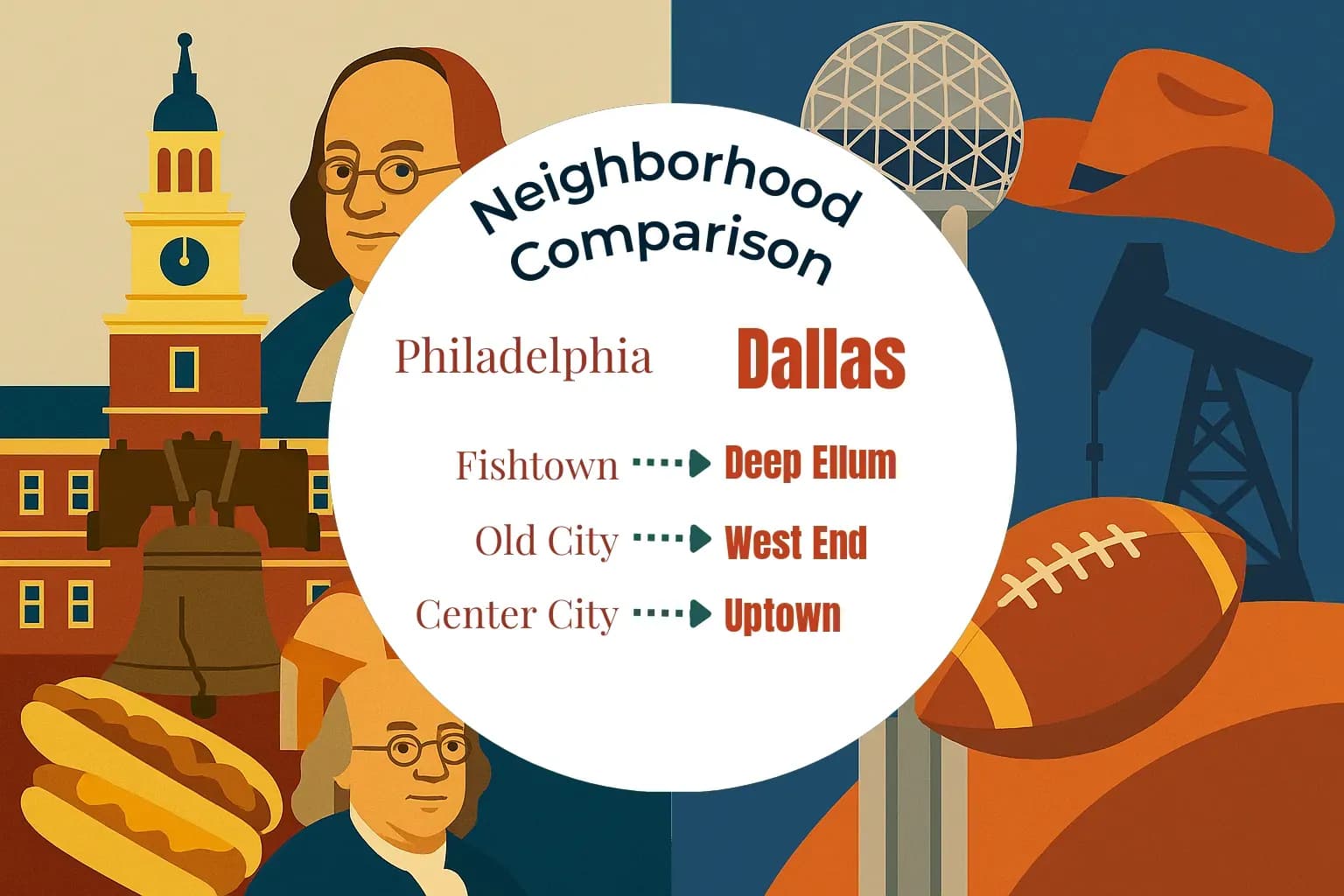 Philadelphia vs Dallas Neighborhood Comparison
