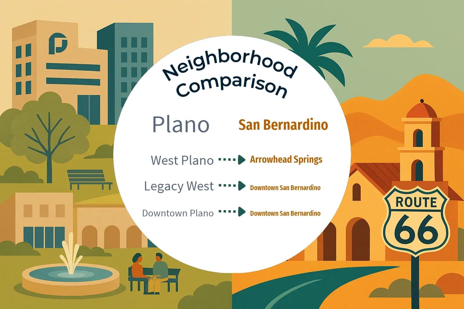 Plano vs San Bernardino Neighborhood Comparison