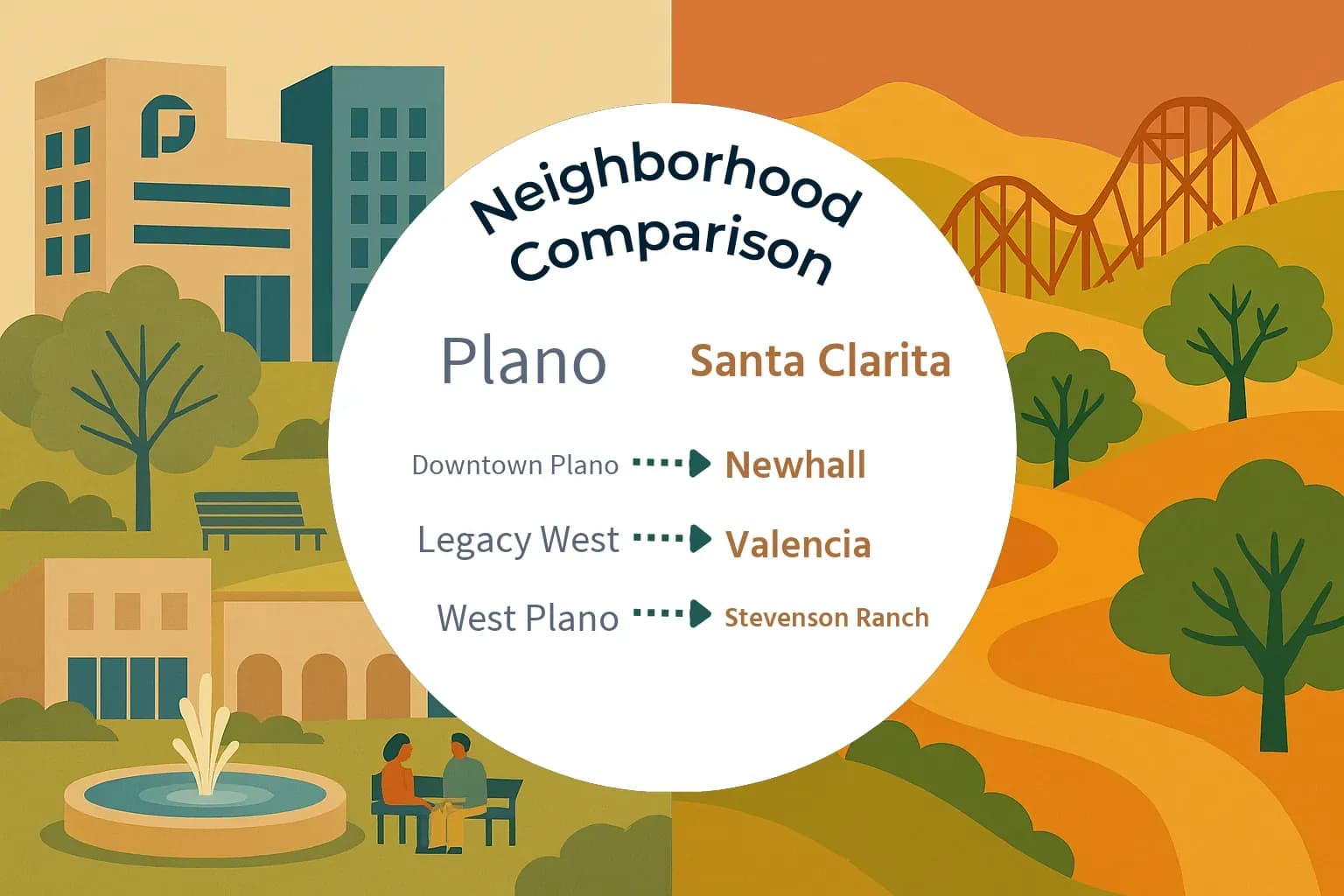 Plano vs Santa Clarita Neighborhood Comparison