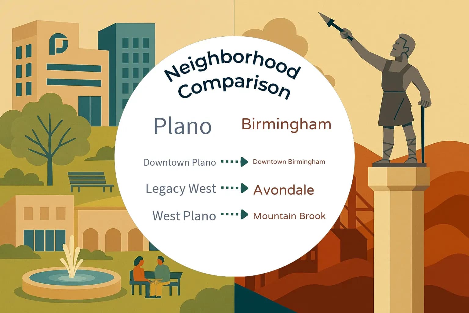 Plano vs Birmingham Neighborhood Comparison