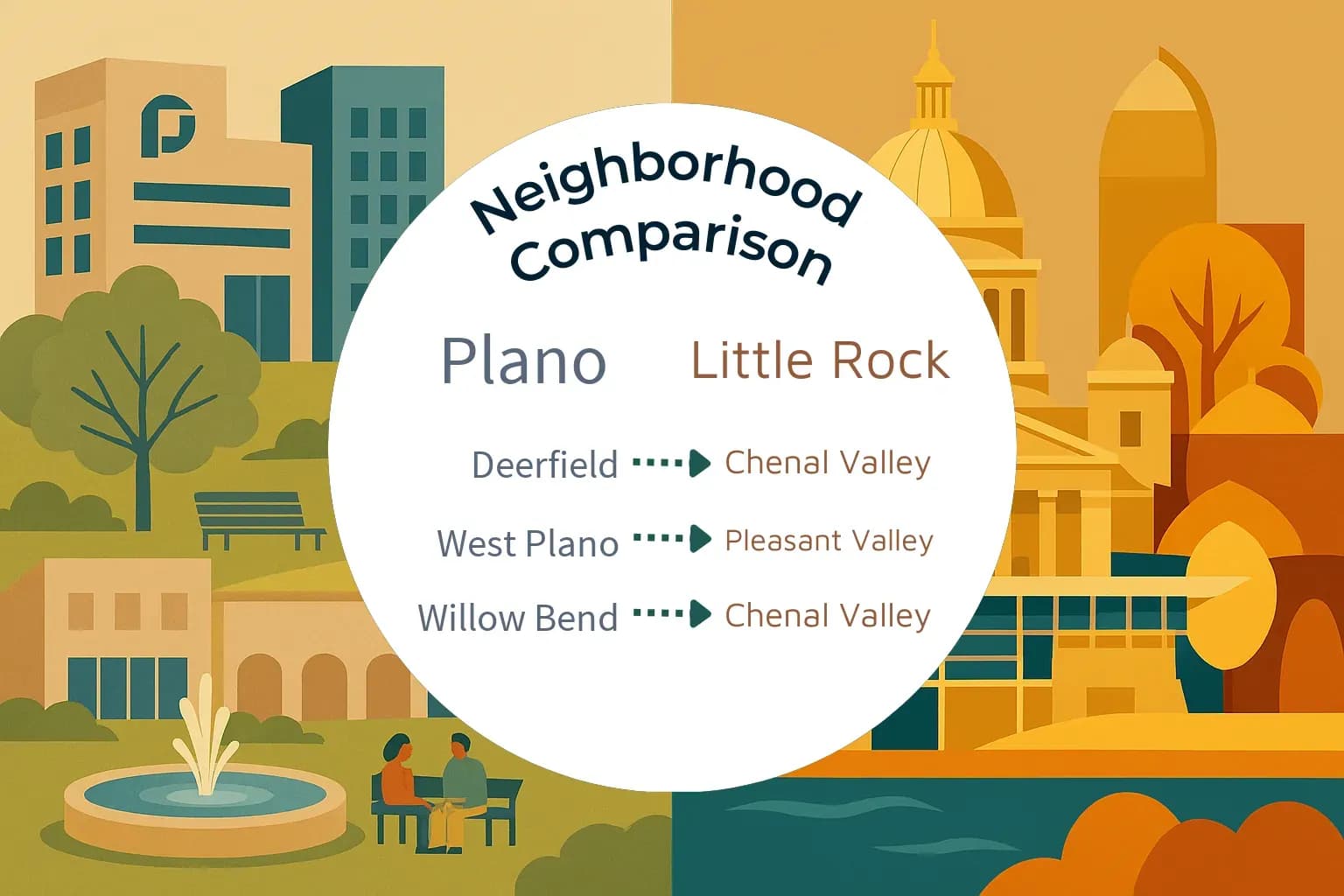 Plano vs Little Rock Neighborhood Comparison