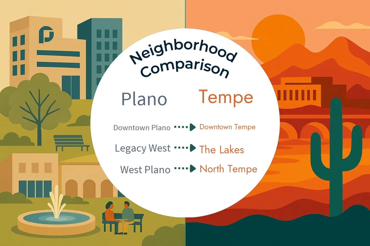 Plano vs Tempe Neighborhood Comparison