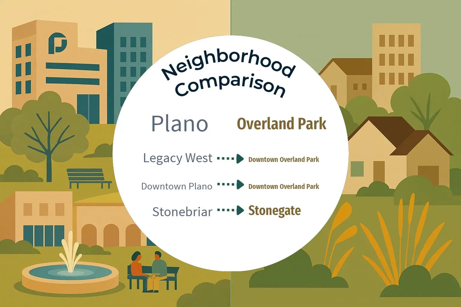 Plano vs Overland Park Neighborhood Comparison
