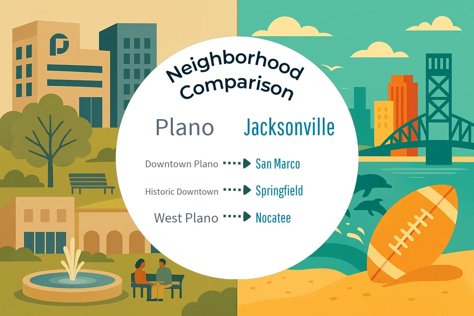 Plano vs Jacksonville Neighborhood Comparison