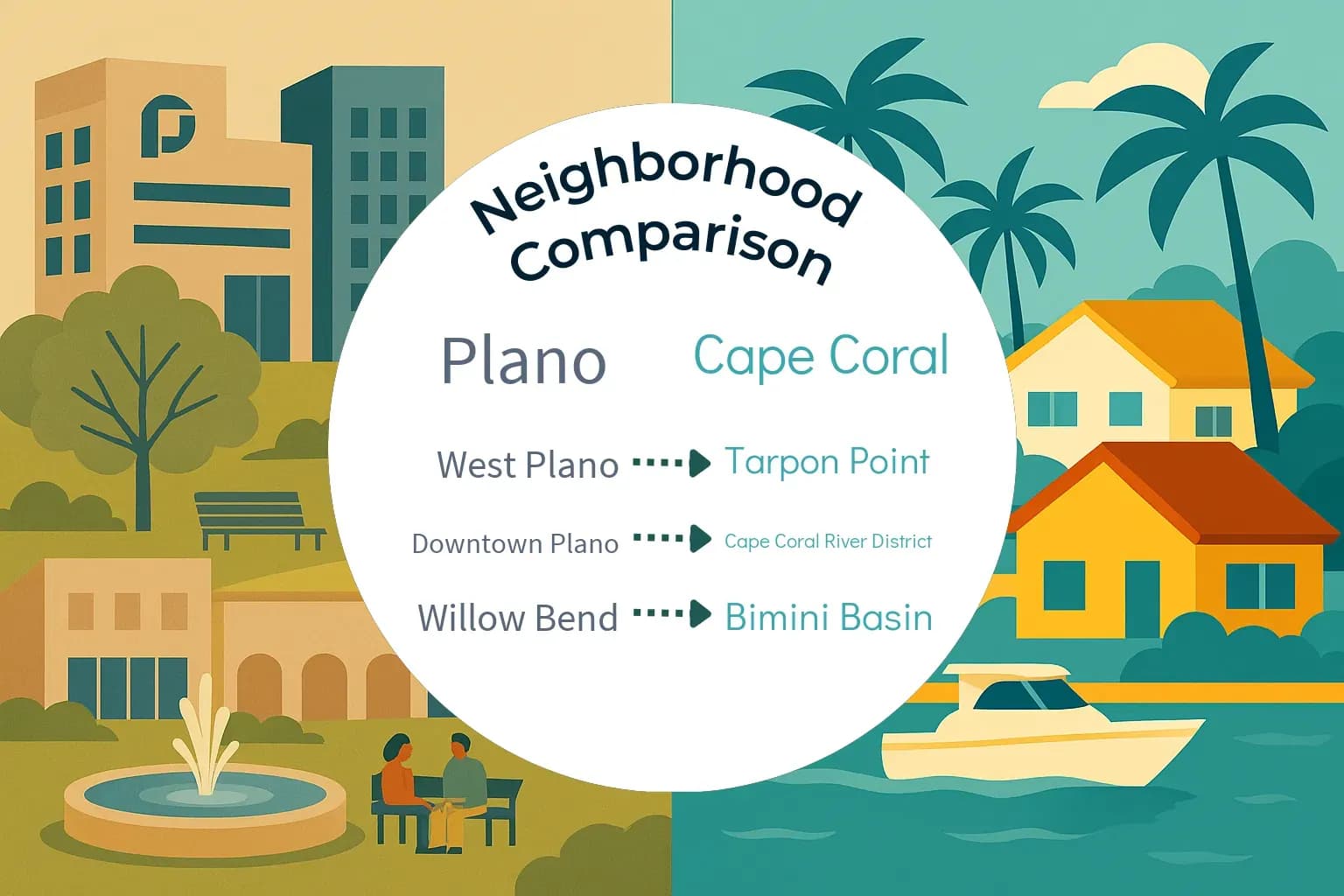Plano vs Cape Coral Neighborhood Comparison