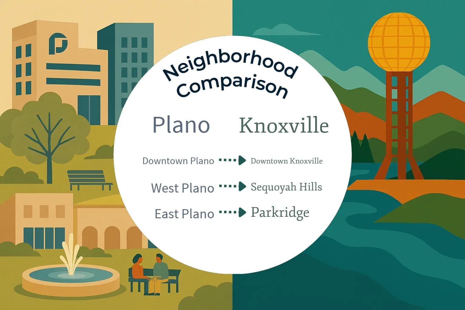 Plano vs Knoxville Neighborhood Comparison