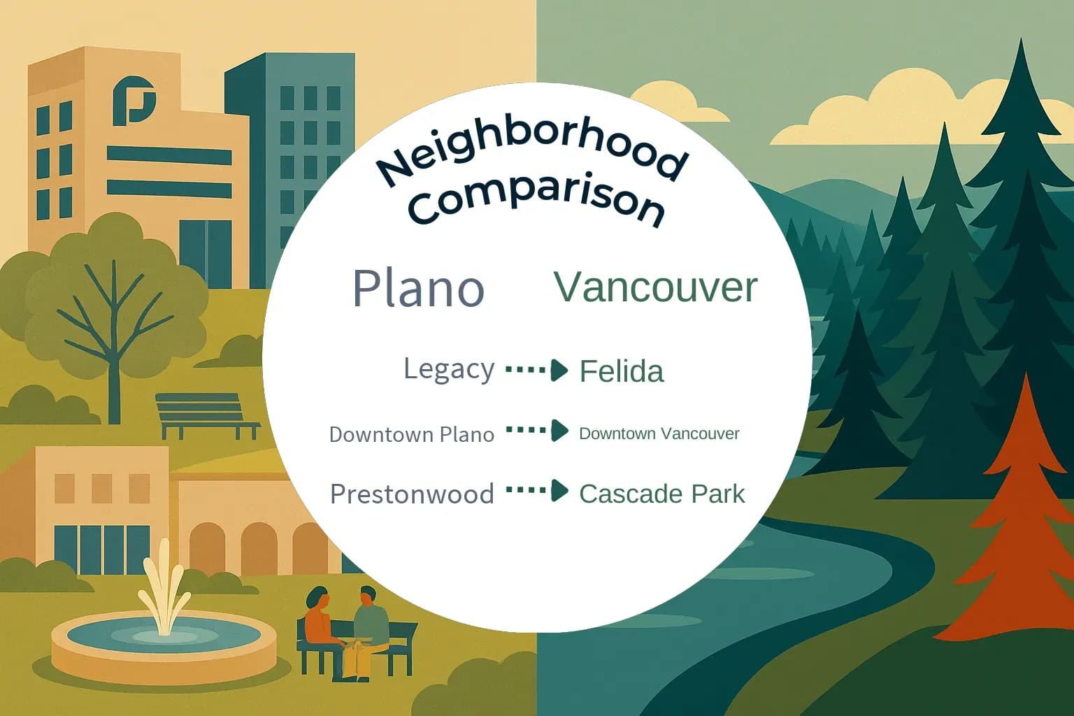 Plano vs Vancouver Neighborhood Comparison