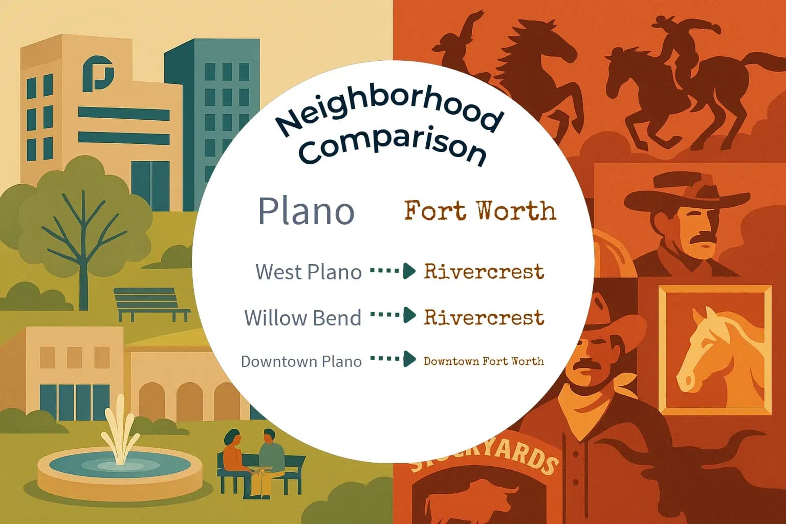 Plano vs Fort Worth Neighborhood Comparison
