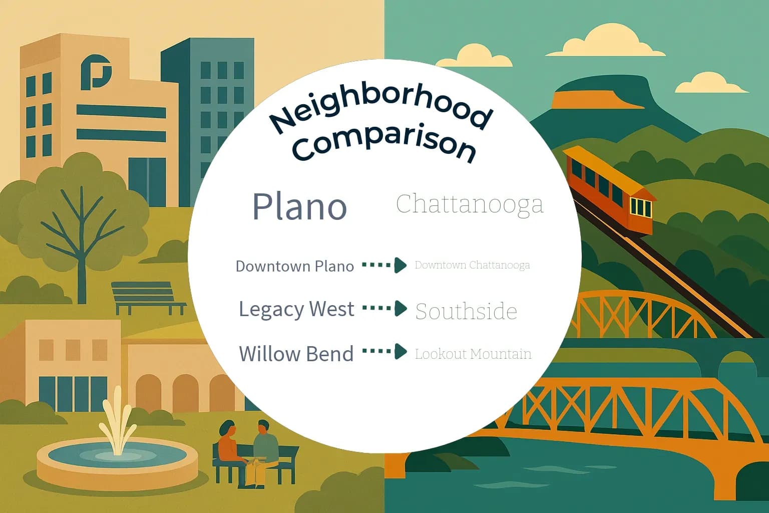 Plano vs Chattanooga Neighborhood Comparison