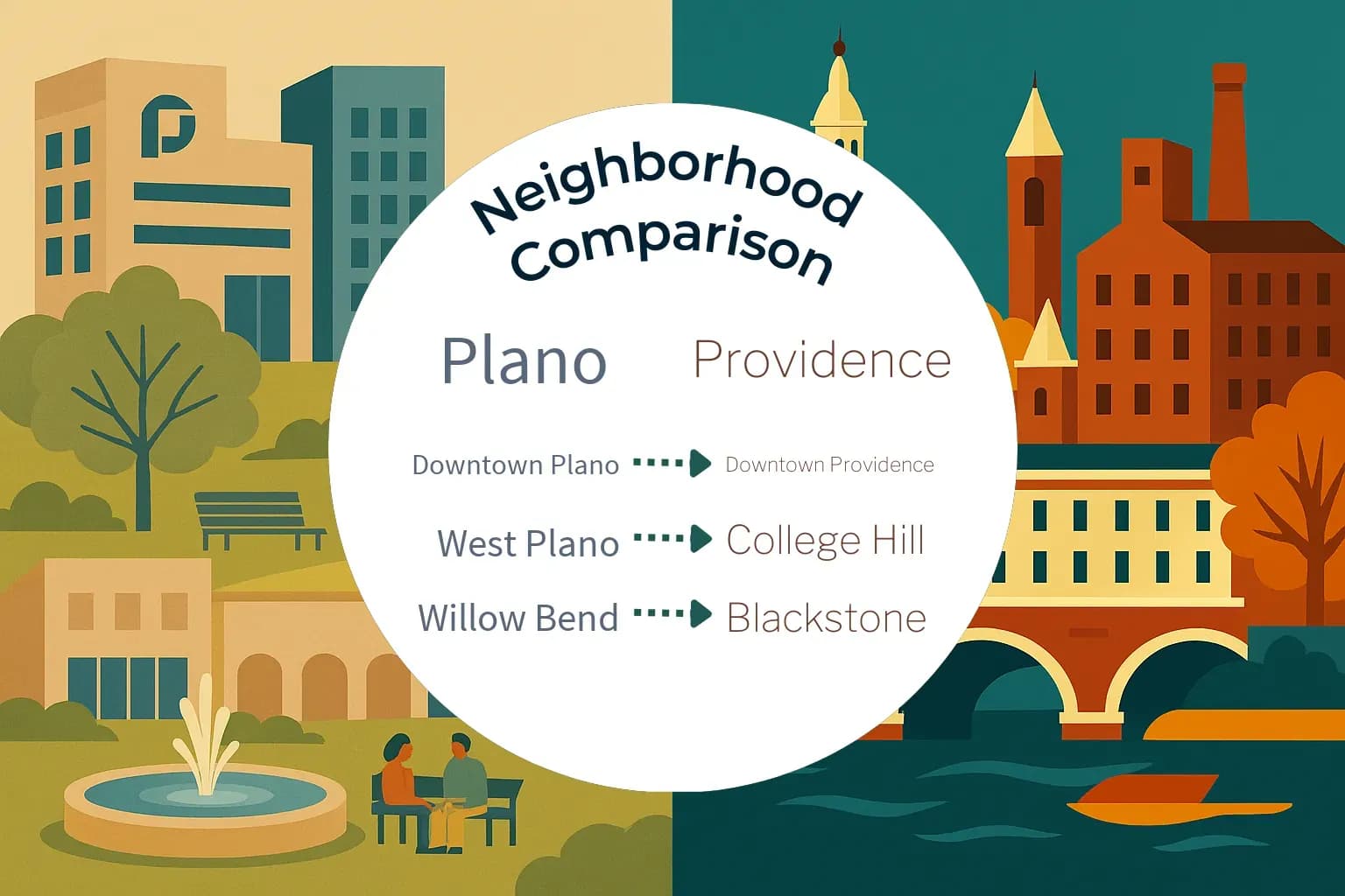 Plano vs Providence Neighborhood Comparison