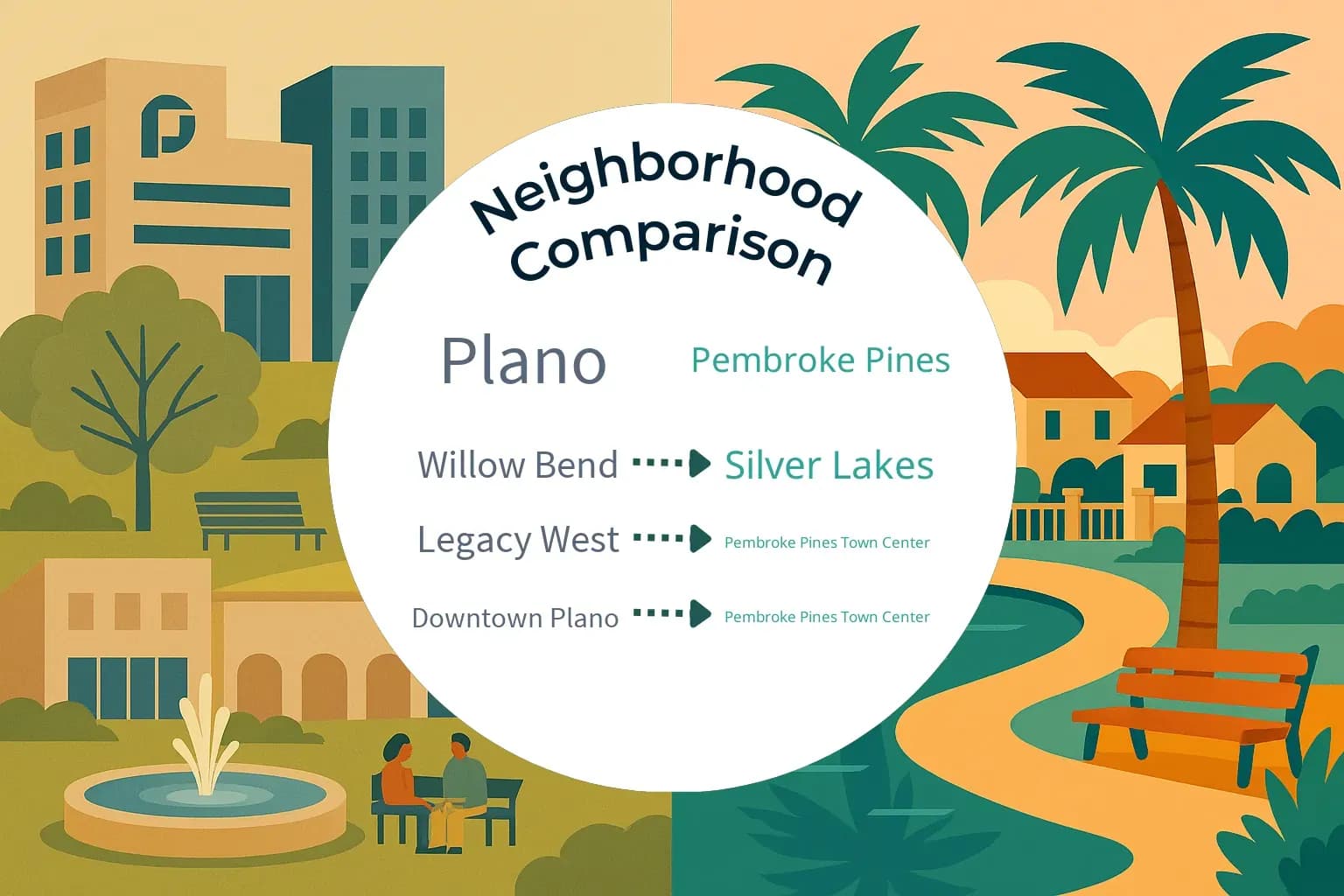 Plano vs Pembroke Pines Neighborhood Comparison