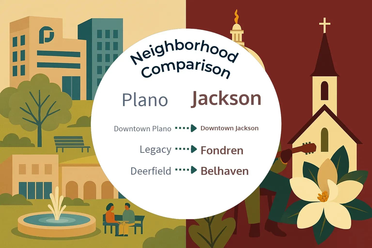 Plano vs Jackson Neighborhood Comparison
