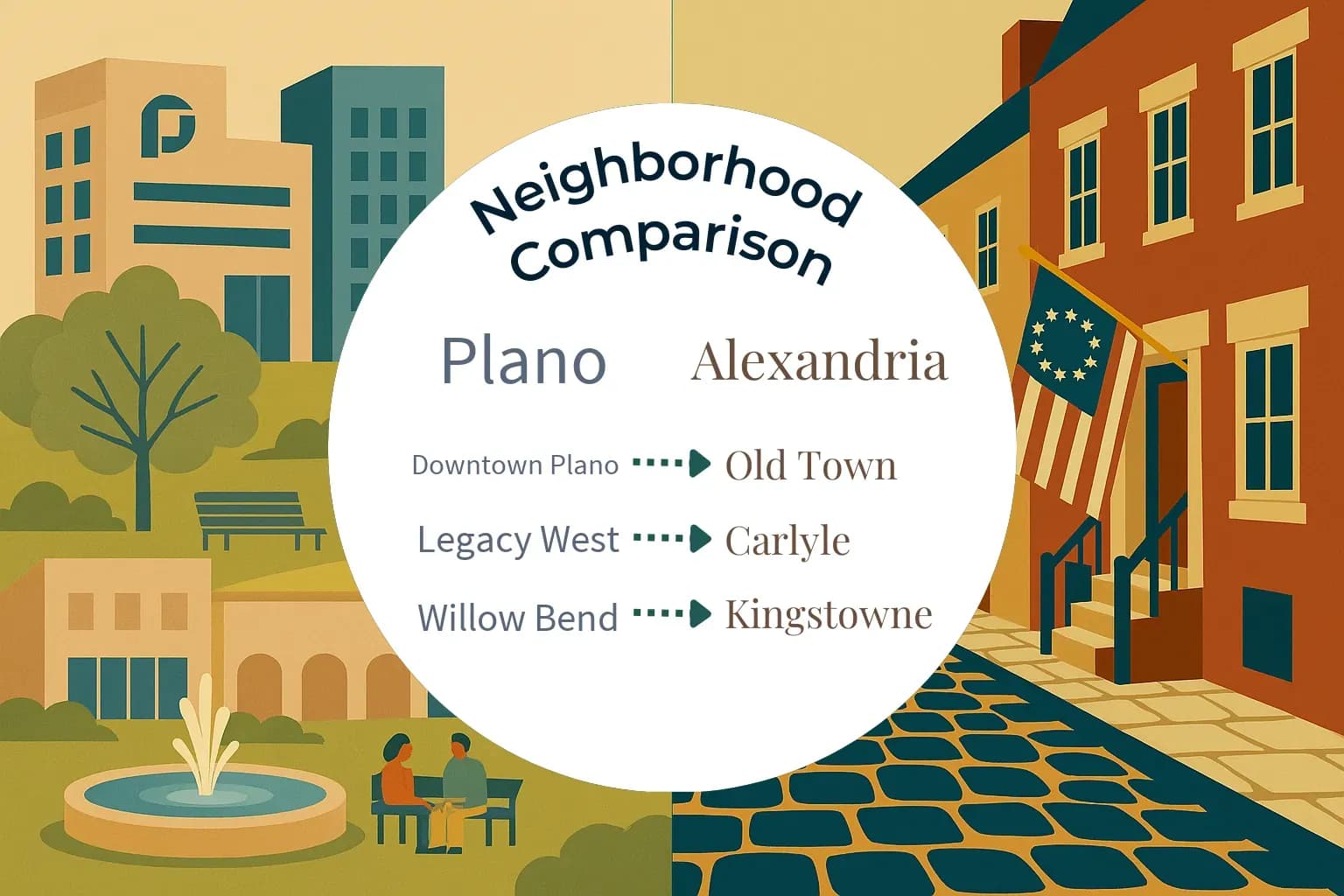 Plano vs Alexandria Neighborhood Comparison