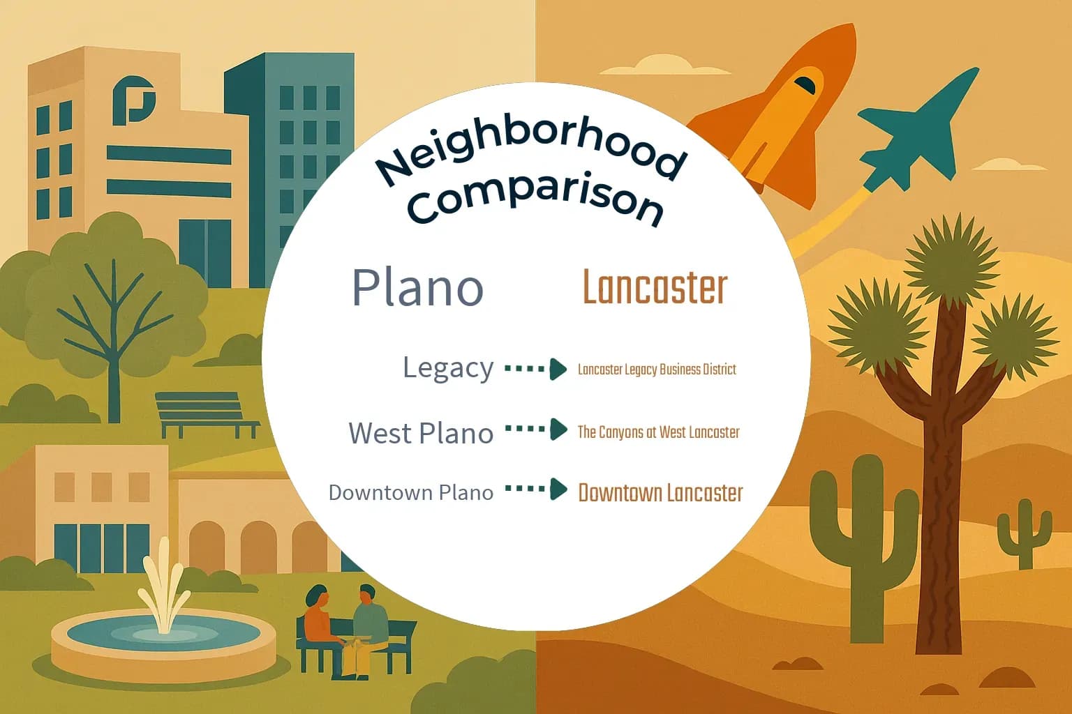 Plano vs Lancaster Neighborhood Comparison