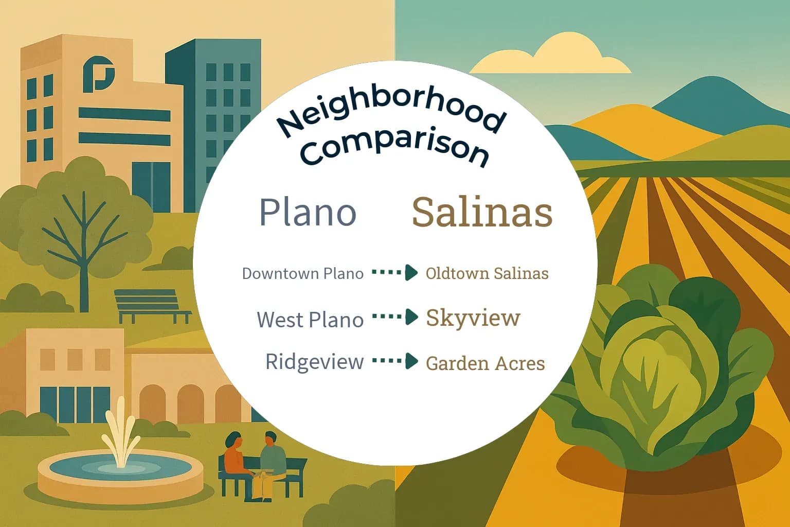 Plano vs Salinas Neighborhood Comparison