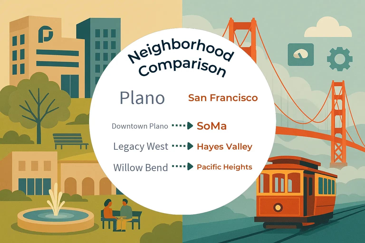 Plano vs San Francisco Neighborhood Comparison