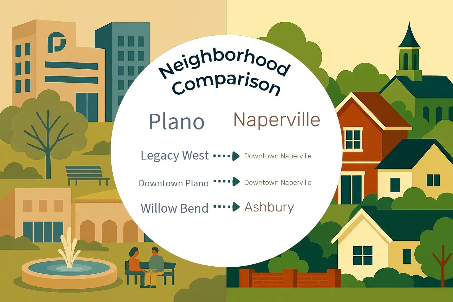 Plano vs Naperville Neighborhood Comparison