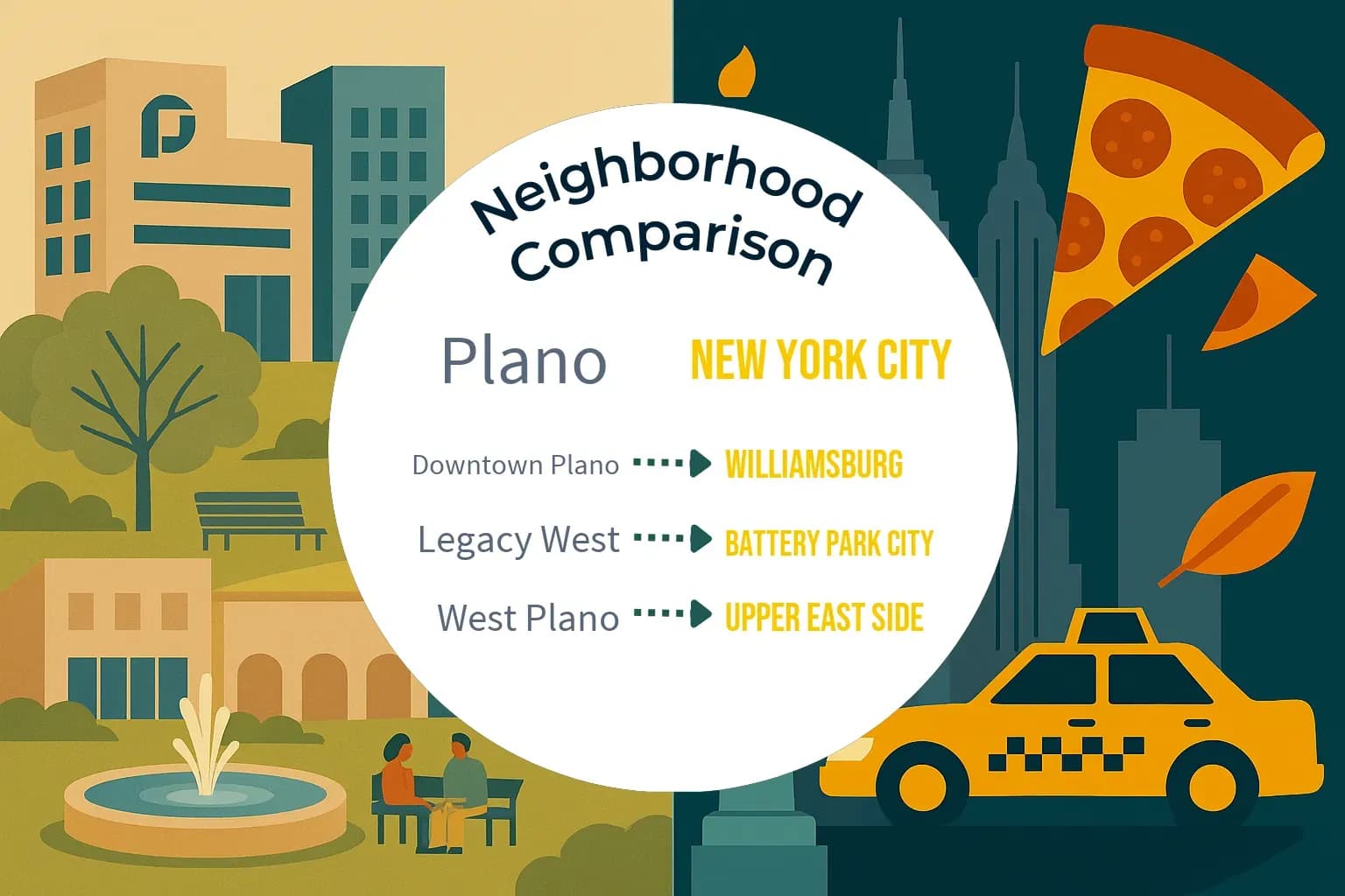 Plano vs New York City Neighborhood Comparison