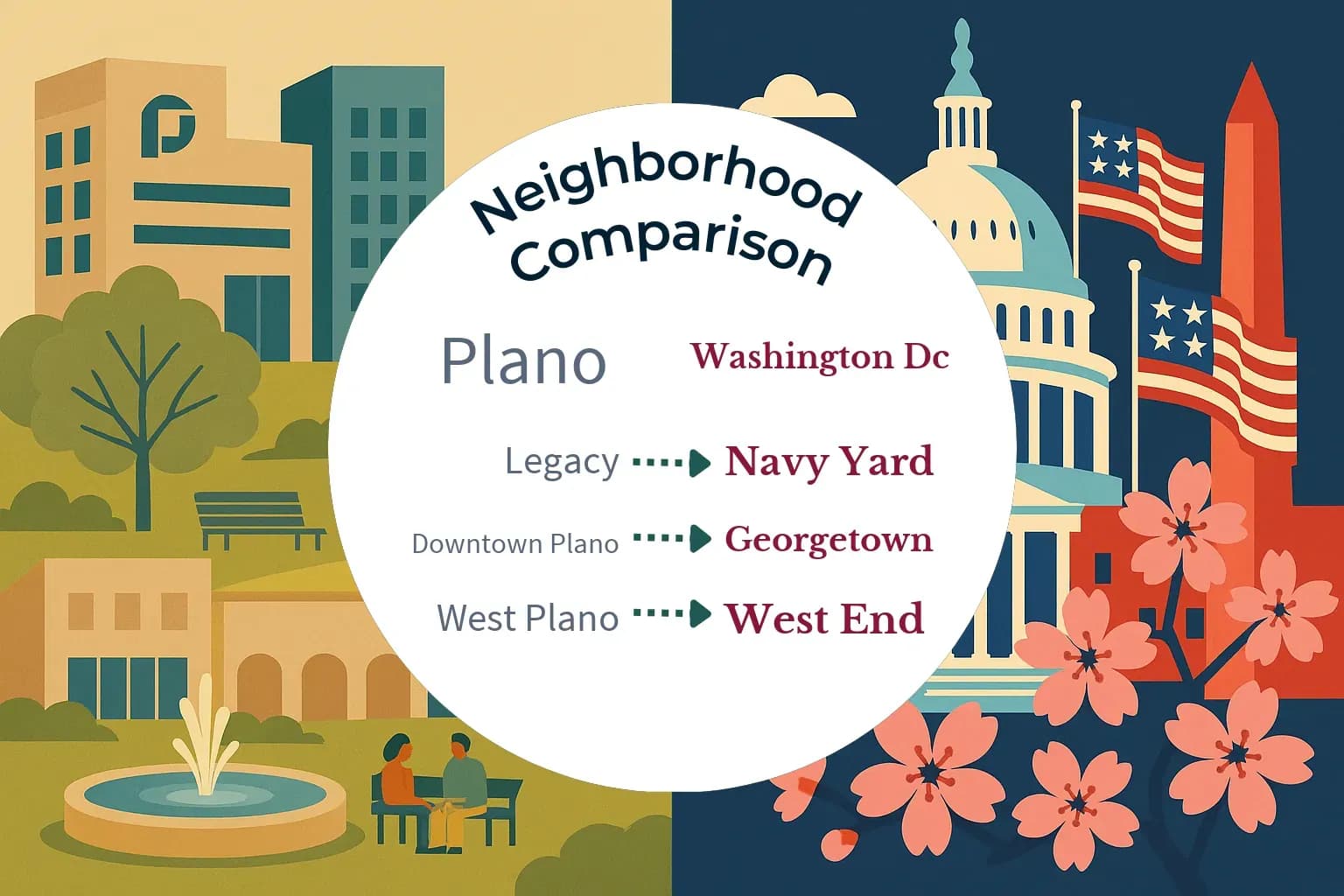 Plano vs Washington DC Neighborhood Comparison