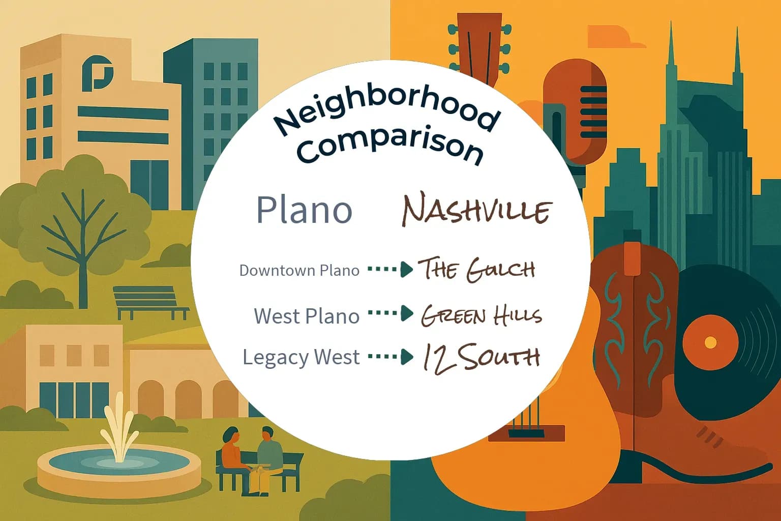 Plano vs Nashville Neighborhood Comparison