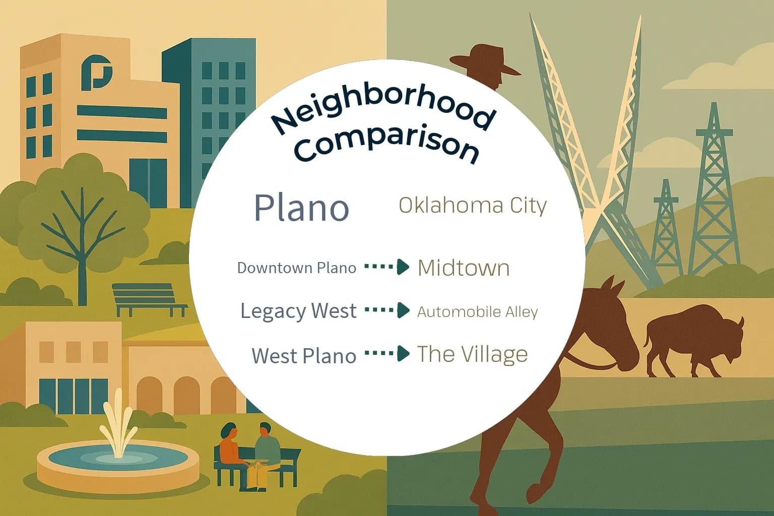 Plano vs Oklahoma City Neighborhood Comparison