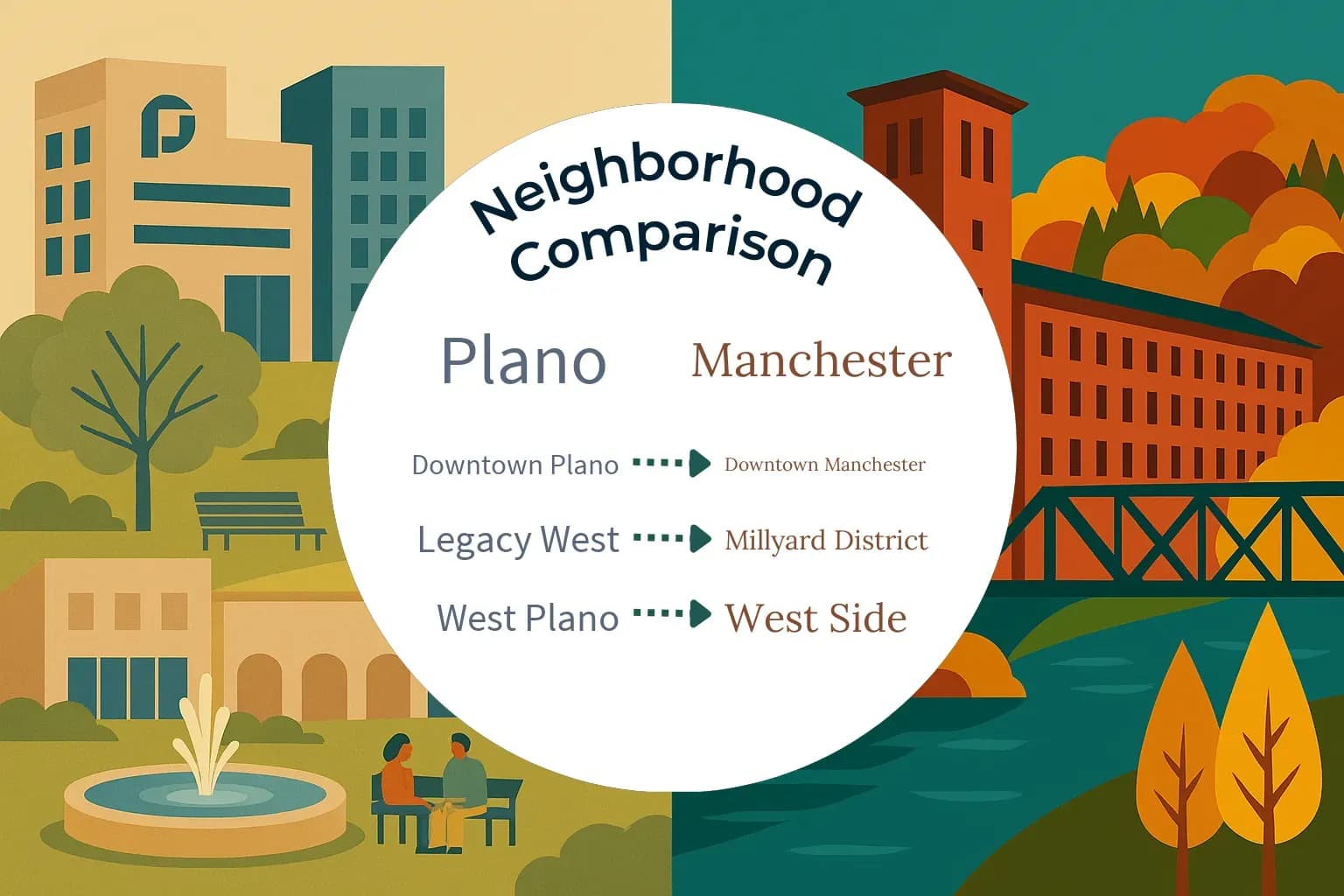 Plano vs Manchester Neighborhood Comparison