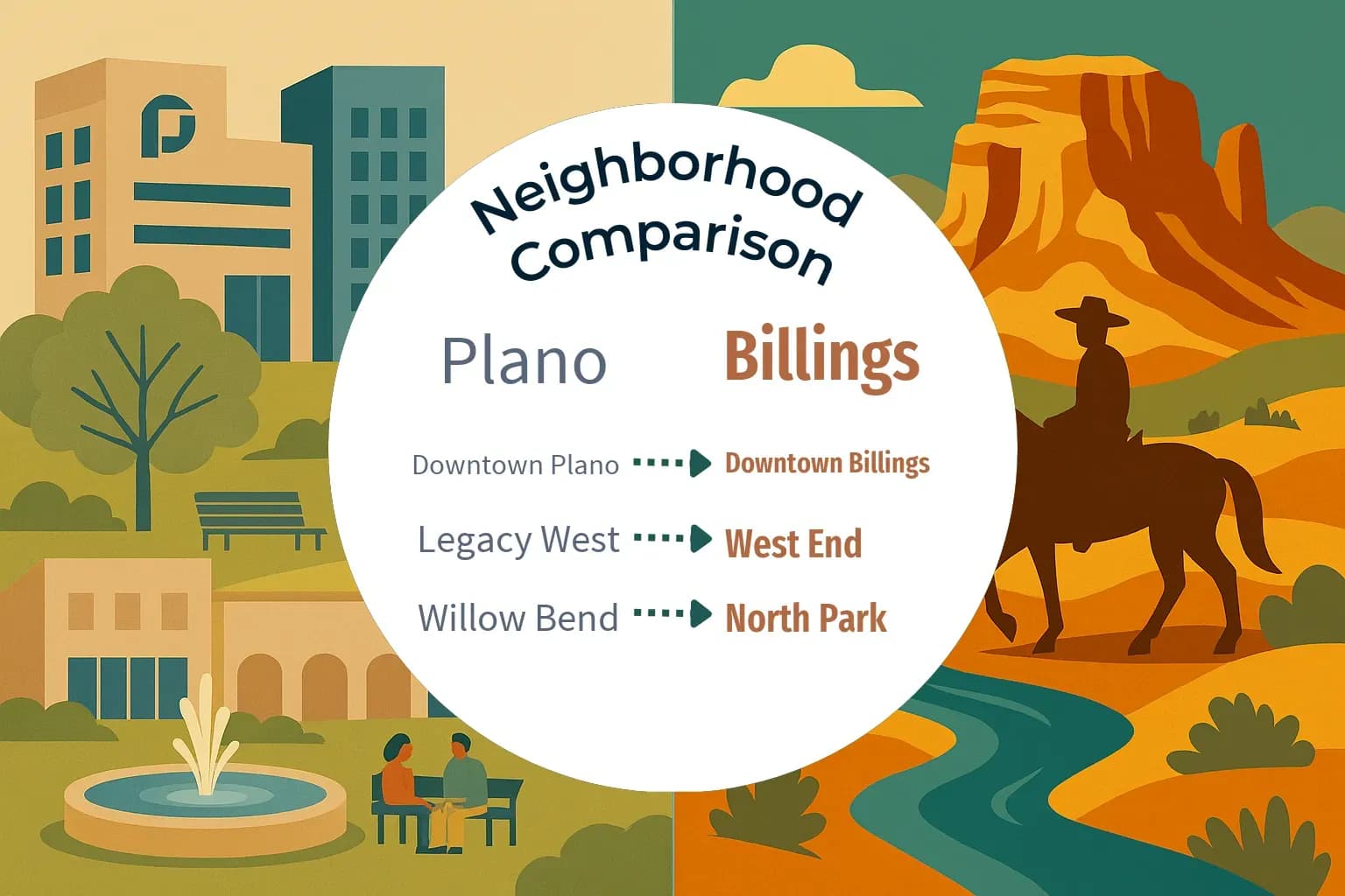 Plano vs Billings Neighborhood Comparison