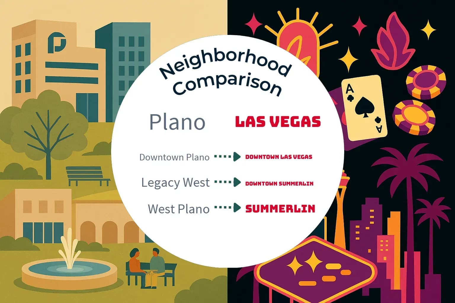 Plano vs Las Vegas Neighborhood Comparison