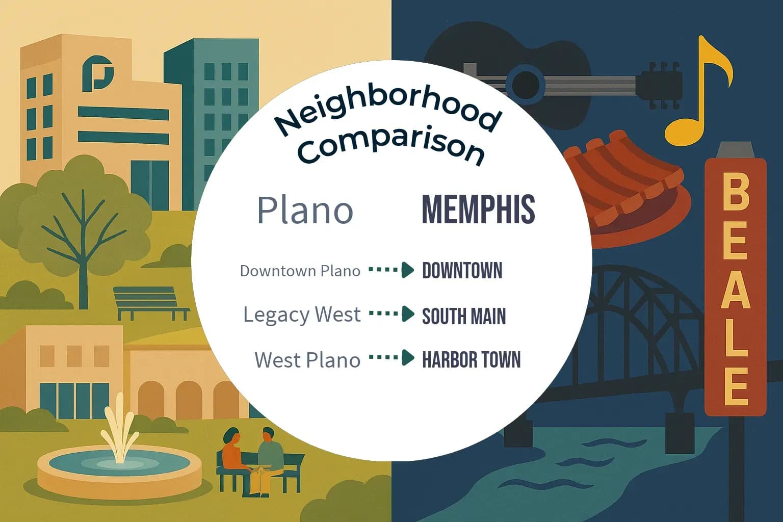 Plano vs Memphis Neighborhood Comparison